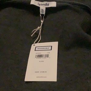 Splendid Reversible Cashmere Blend Camo Hooded Cardigan